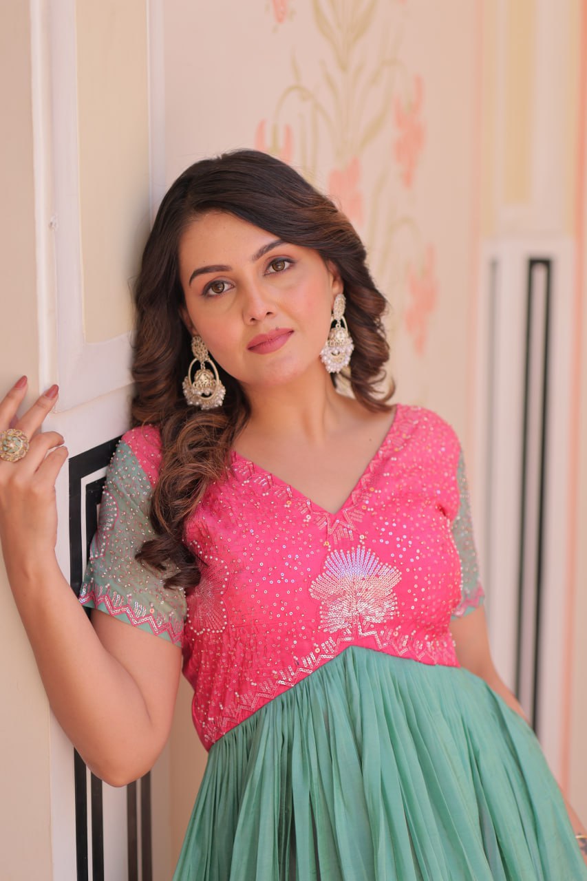 Tropical Bloom Anarkali