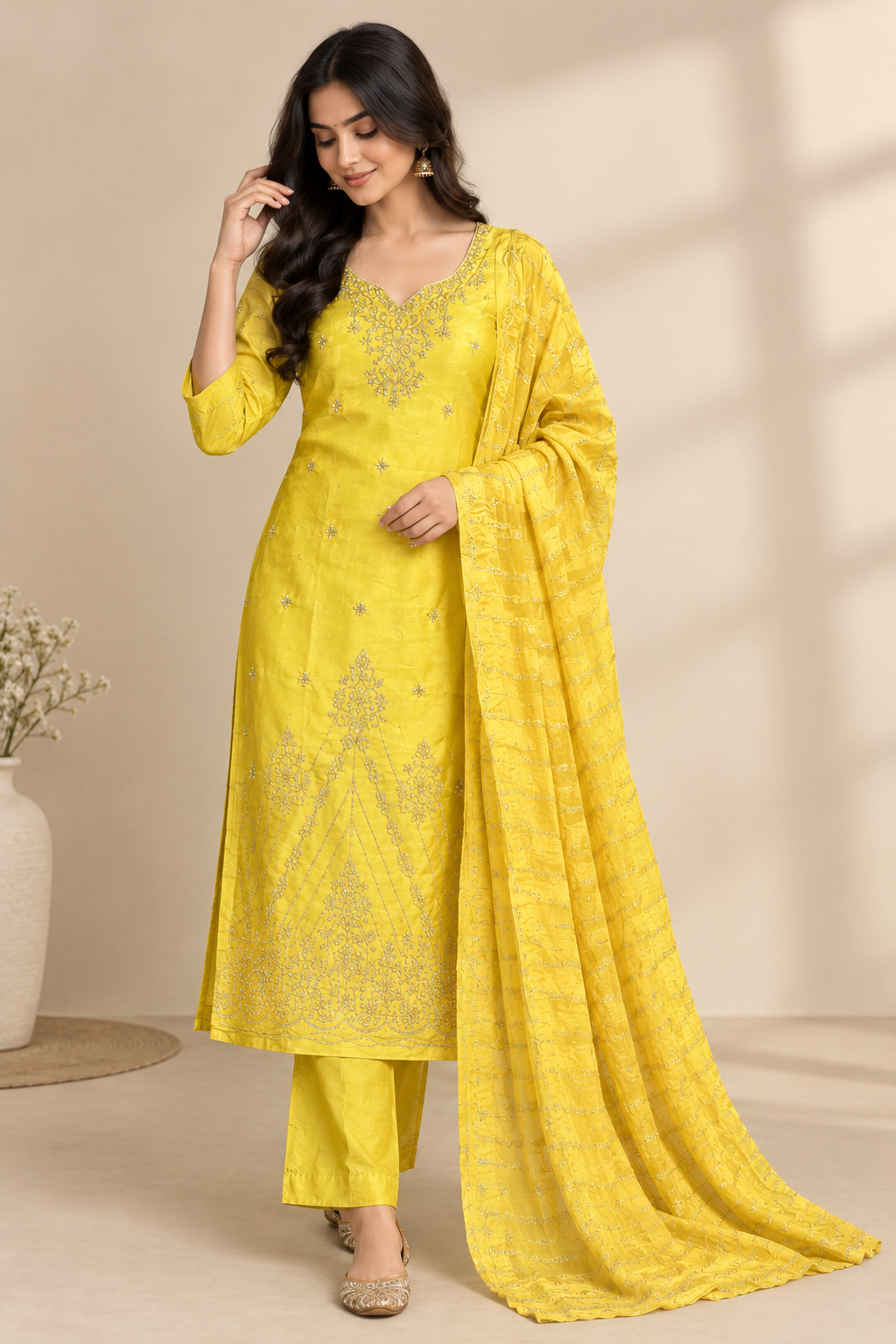 Yellow Sun Designer Anarkali