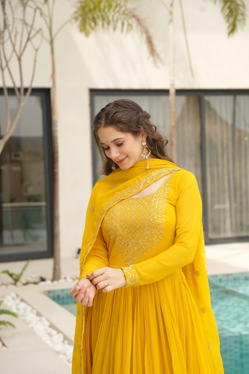 Sunshine Yellow Anarkali